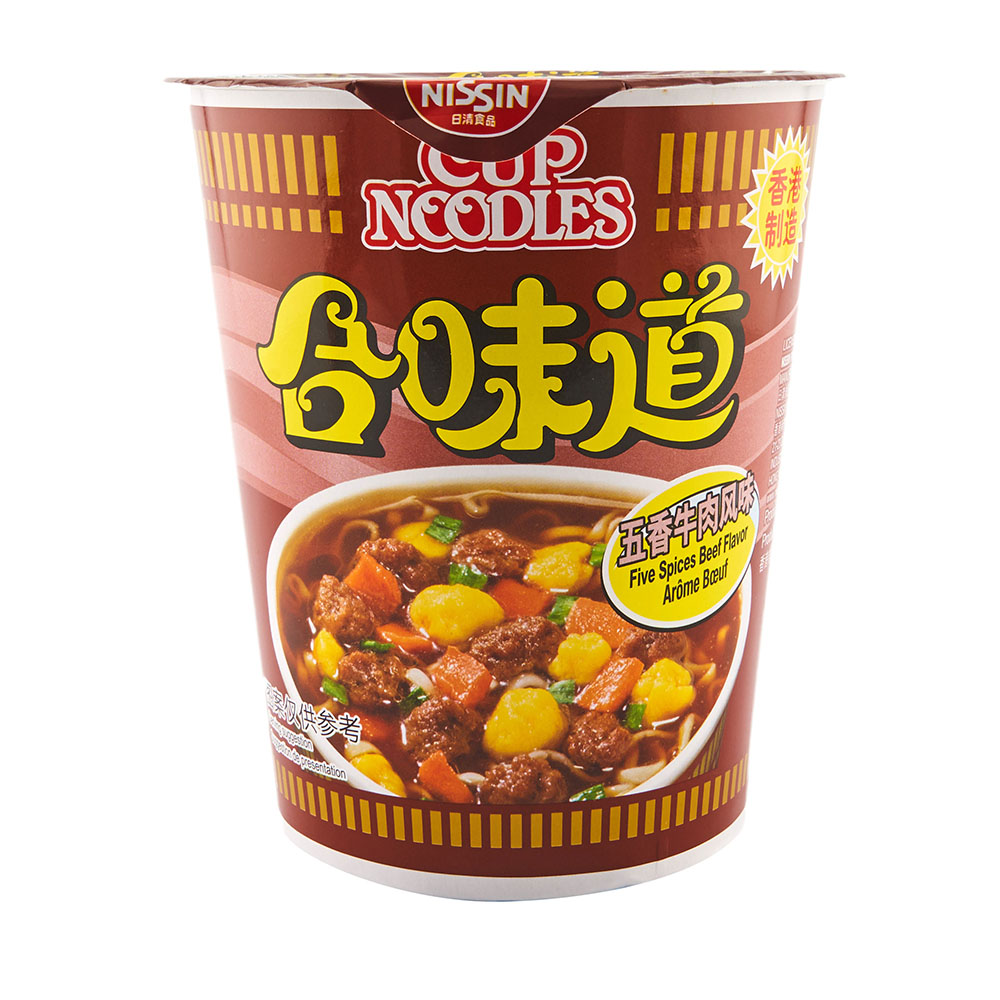 Fideos instantáneos cup sabor ternera con 5 especias 69g