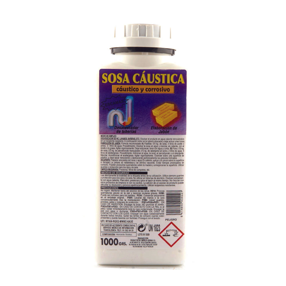 Sosa cáustica 750g