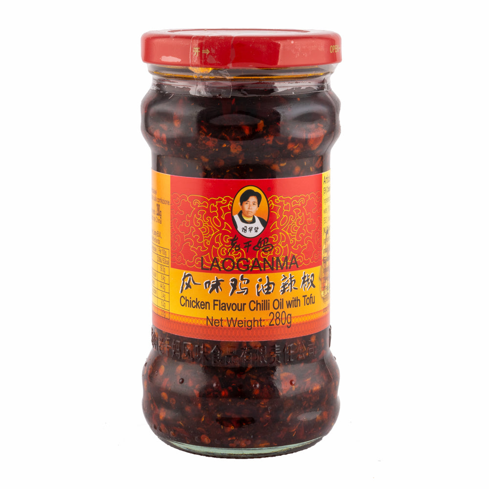 Aceite de chile con sabor a pollo con cuajada 280g