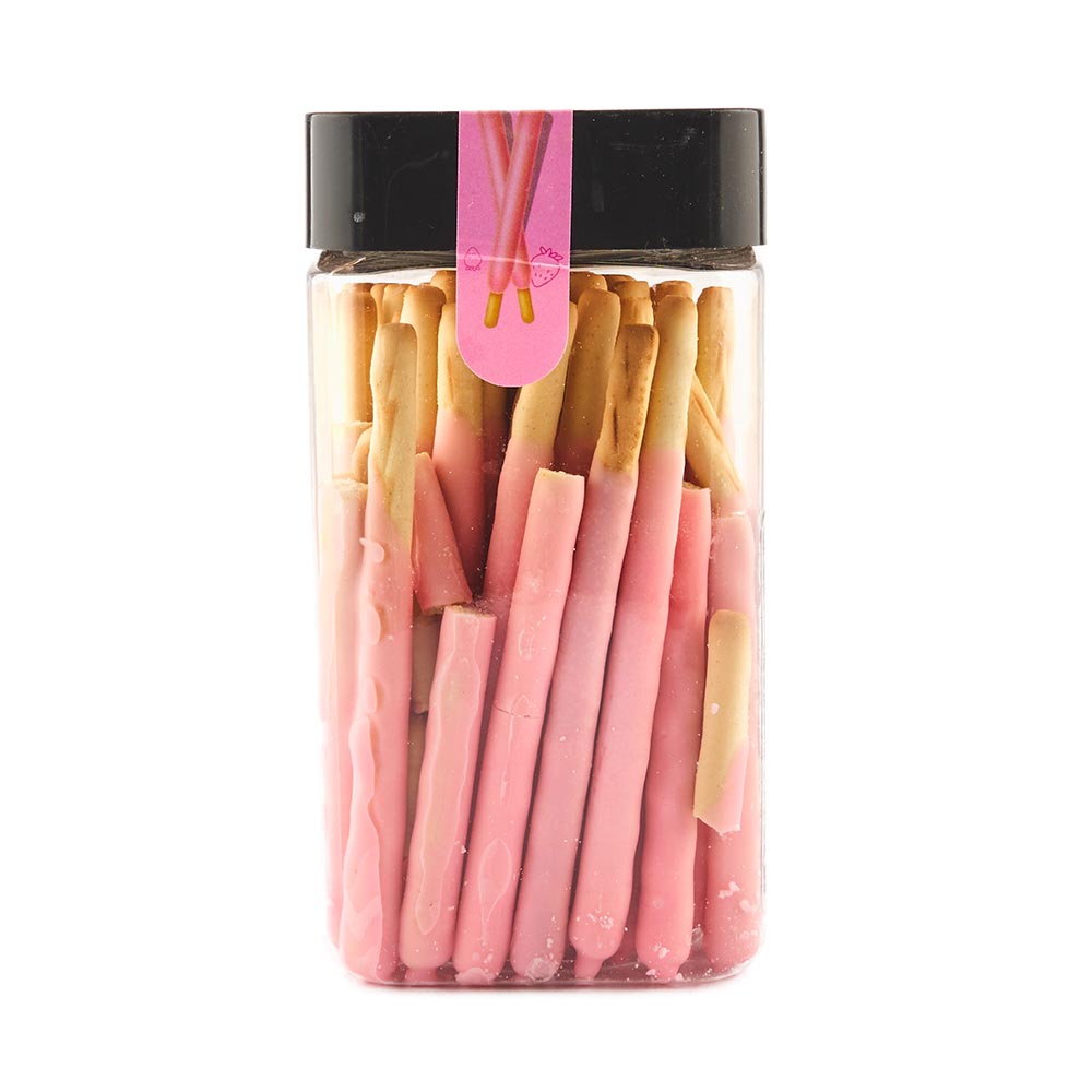 Palitos de galleta sabor fresa 158g