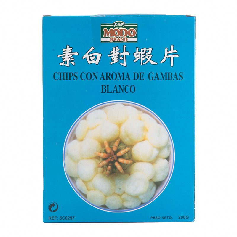 Chips con aroma de gambas blanco 200g