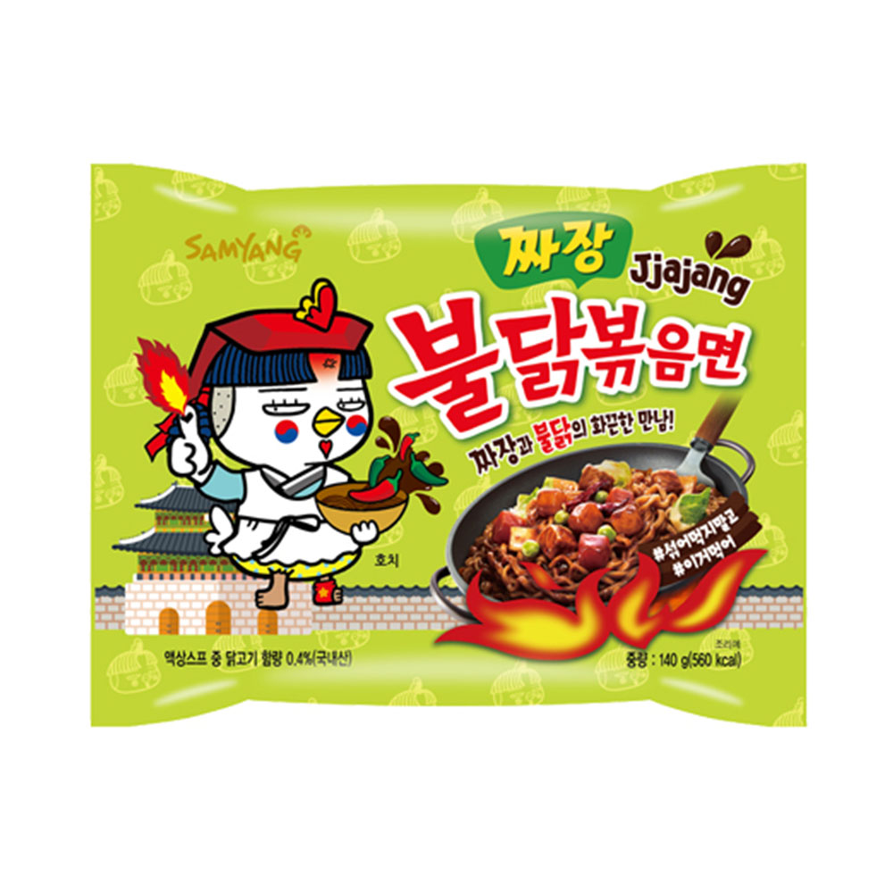 Tallarines instantáneos sabor pollo picante y salsa jjajang 140g